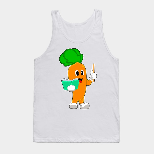 Carrot Teacher School book Tank Top by Markus Schnabel